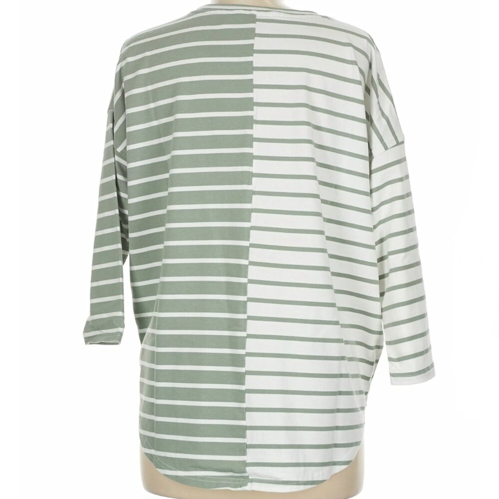 Vineyard Vines Striped Pullover Sweater Shirt XS Boat Neck Green Stripe - Picture 2 of 5